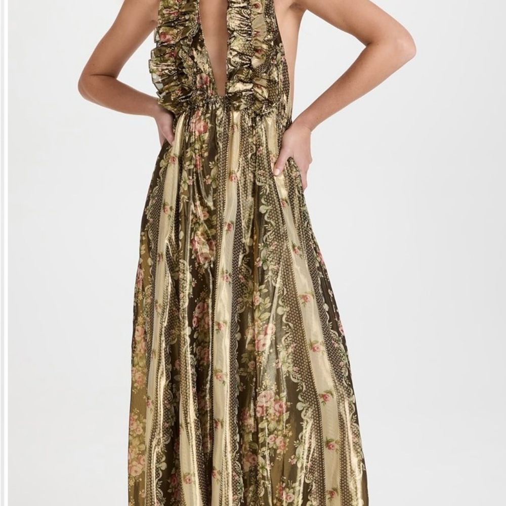 LoveShackFancy Halter Maxi Dress
